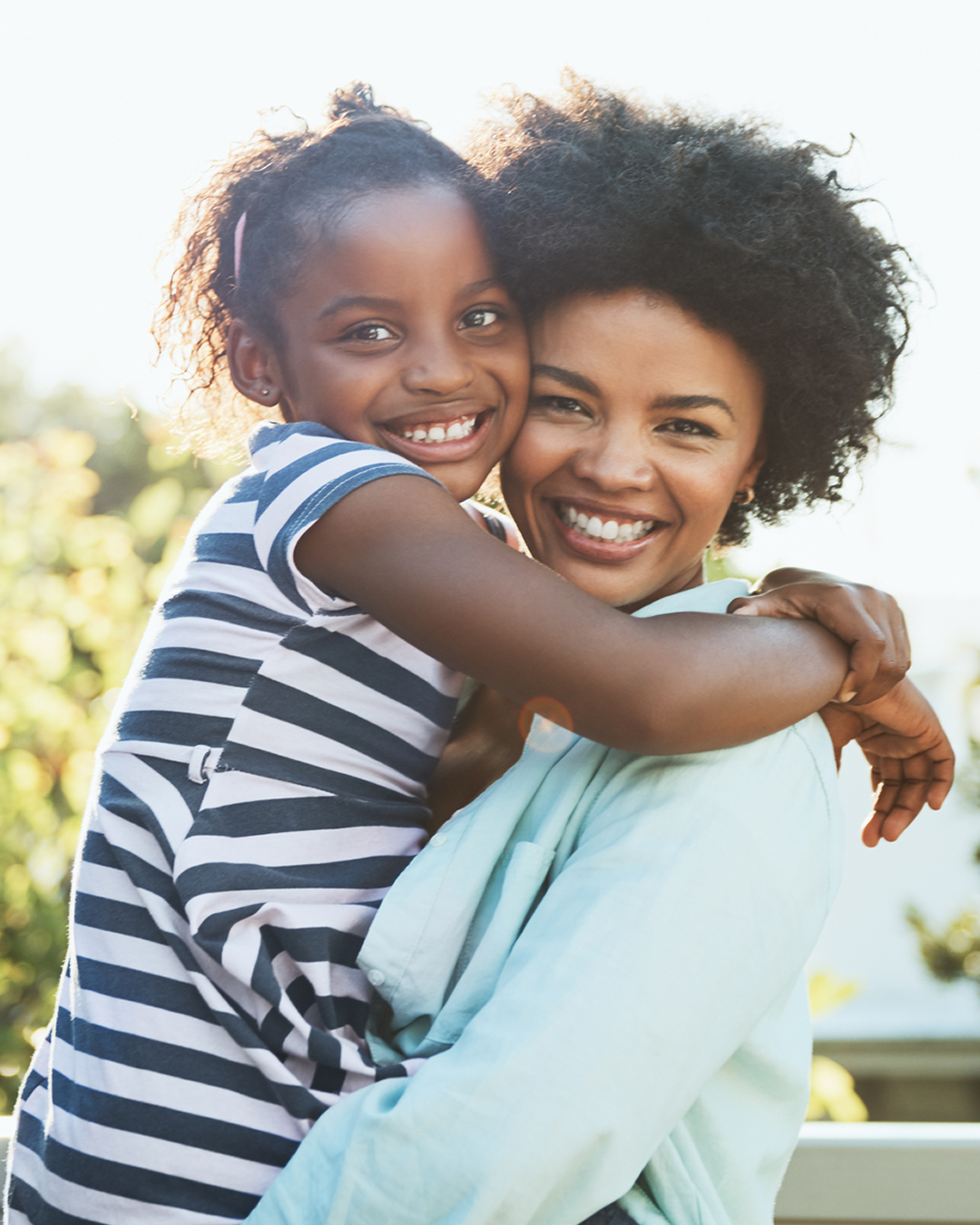 Photo of African American mother and daughter